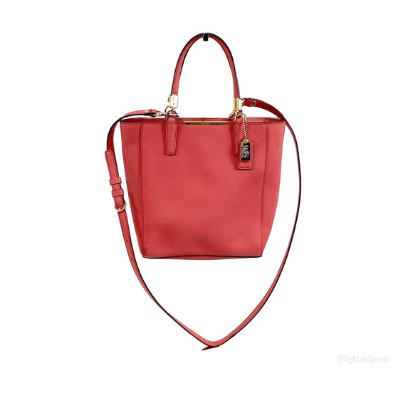 Coach Handbags - Coach Madison Saffiano Leather Coral Pink Crossbod